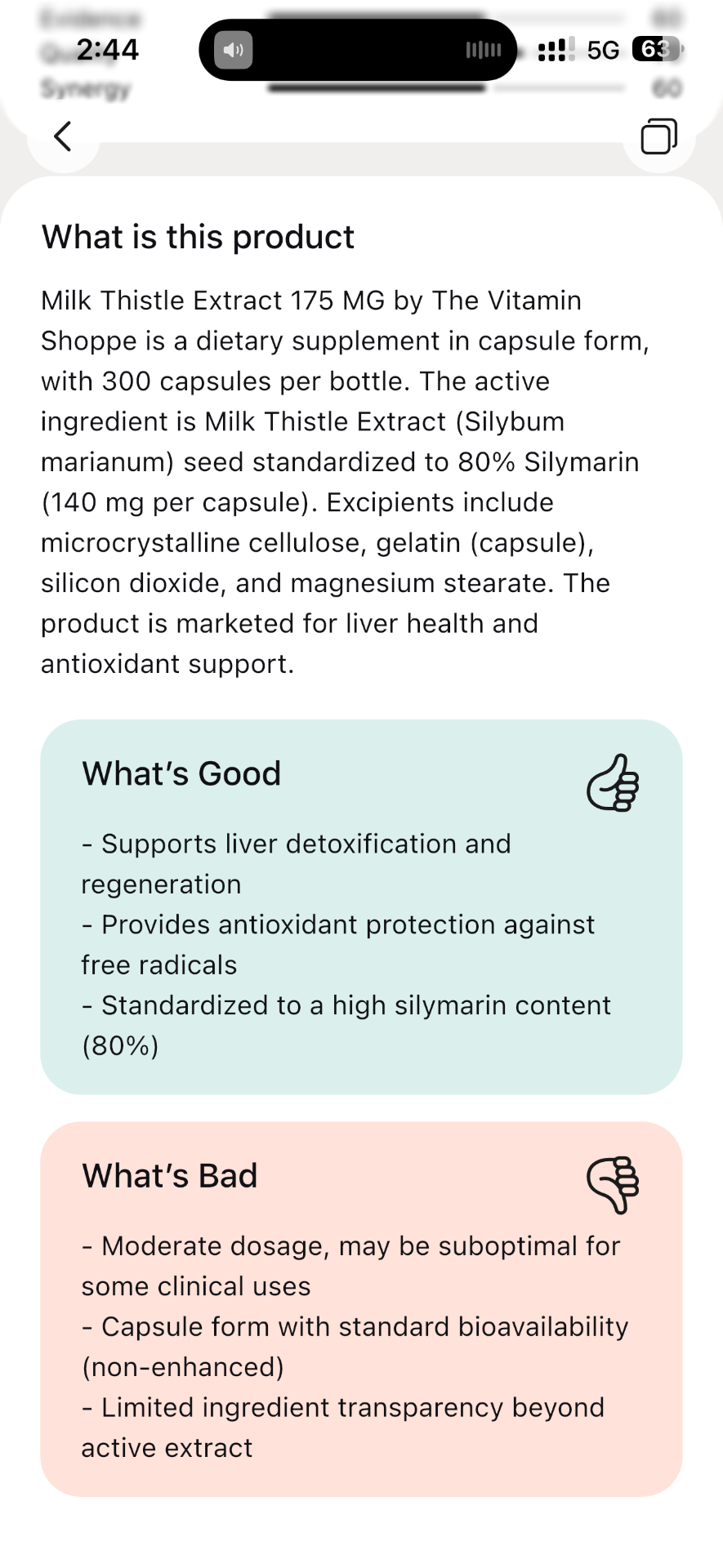 NutriSee app screen: Ingredient Intelligence